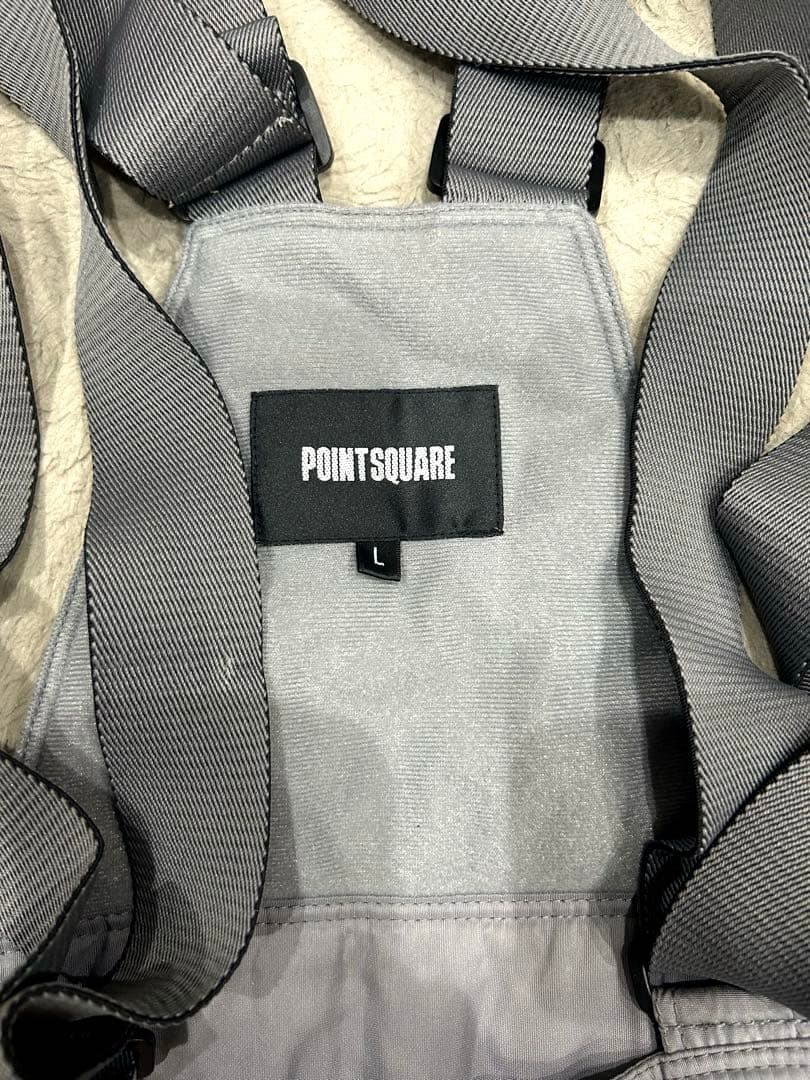 POINTSQUARE 子ども用スキーウェア 上下セット　ホワイト/グレーＬ