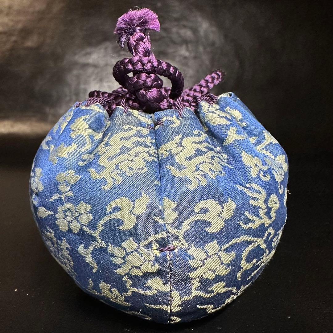 ★茶道具！高麗青磁 茶入(替蓋付)！韓国人間国宝『申 相浩』造！共箱/仕覆付！★