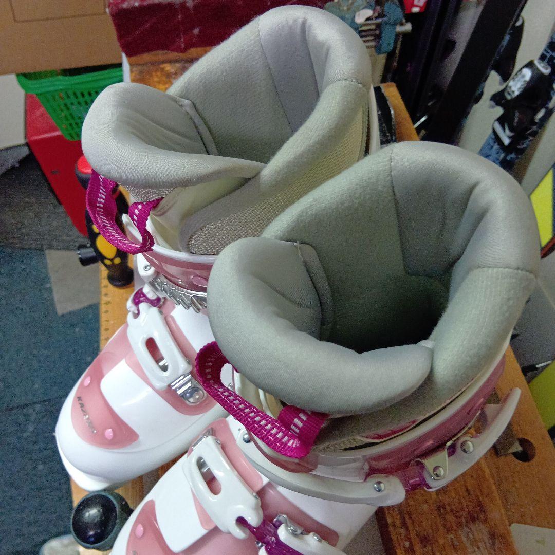 145cmカザマ…メンテナス済 靴24-24,5cmストック付