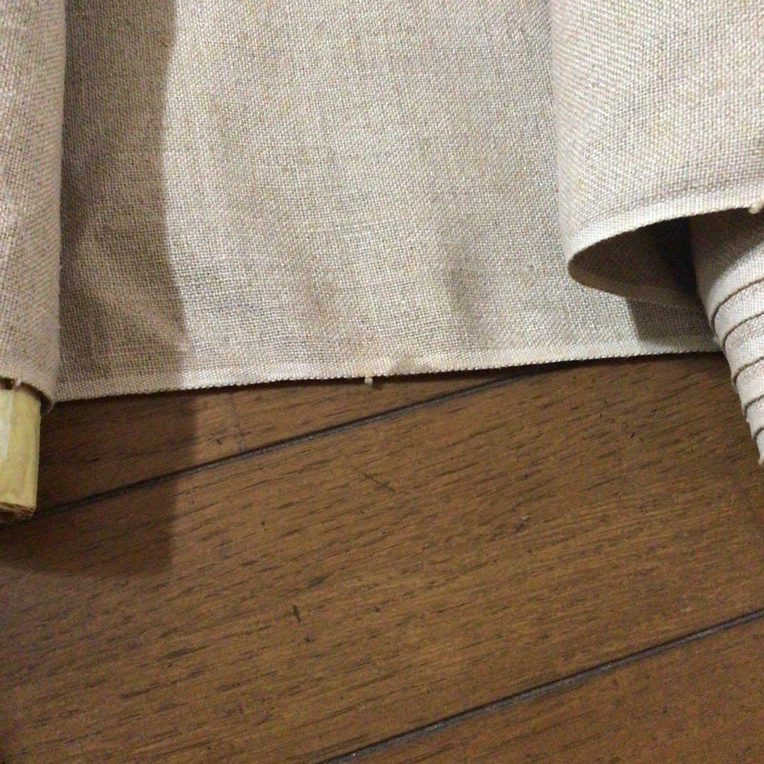 絵画用ロールキャンバス　麻100 % 未加工　幅115cmx496cm耳付　厚い