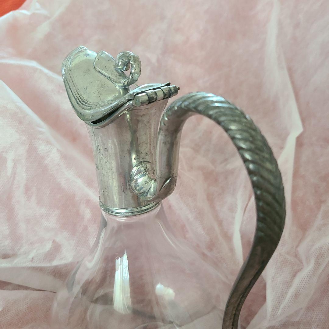 エタンドゥマノワ　フレンチアンティーク　銀製デキャンタ