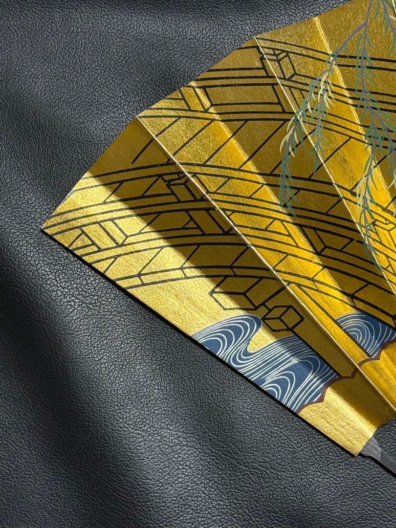 扇子　33cm 十松屋福井扇舗　老女扇　柳橋白鷺図　仕舞扇　能楽　着物