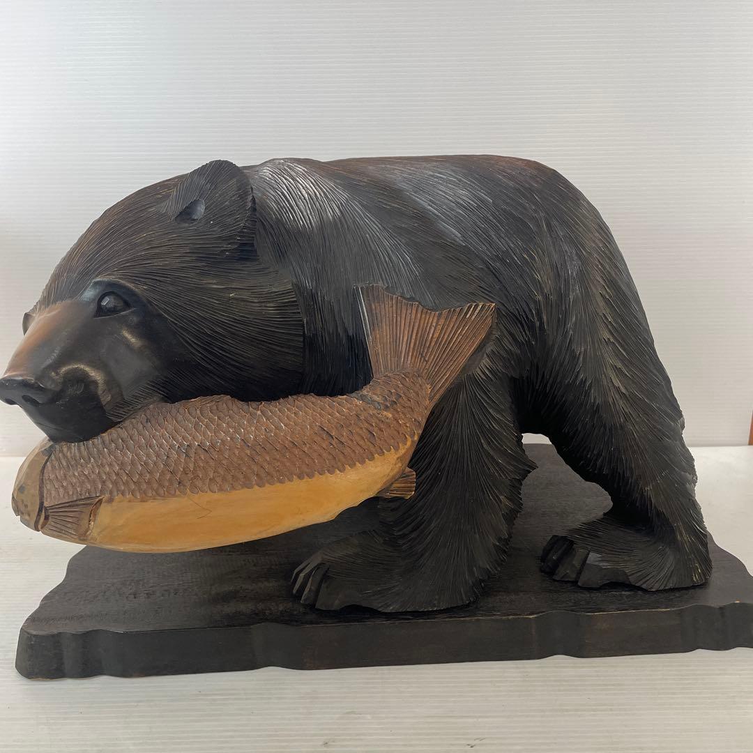 熊木彫彫刻　アイヌ作　大型