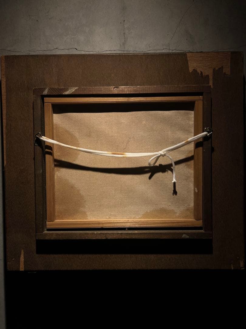 時代物　肉筆油彩画　薔薇　vintage 直筆サインあり