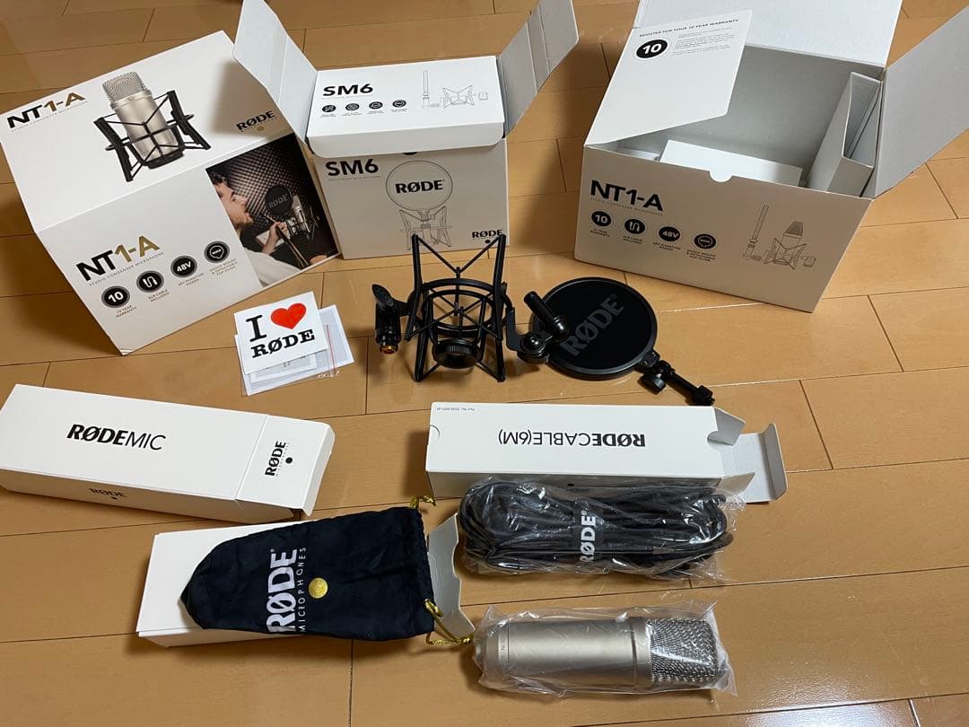 u*3様 【箱有】RODE NT1-A コンデンサーマイク 使用回数少なめ 動作