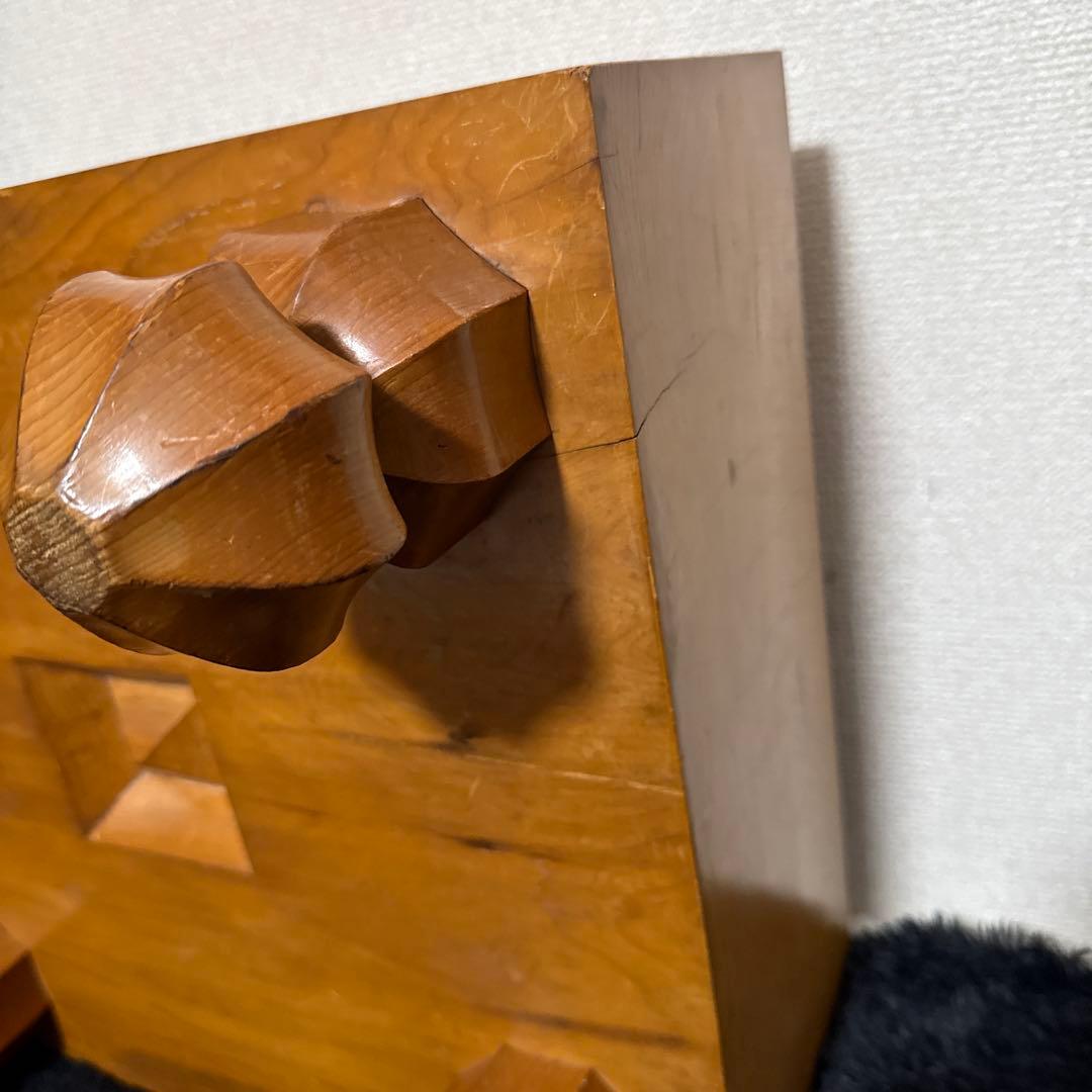 高級 囲碁盤 へそ付き 木製 巨大 足付 45×41 厚さ17cm