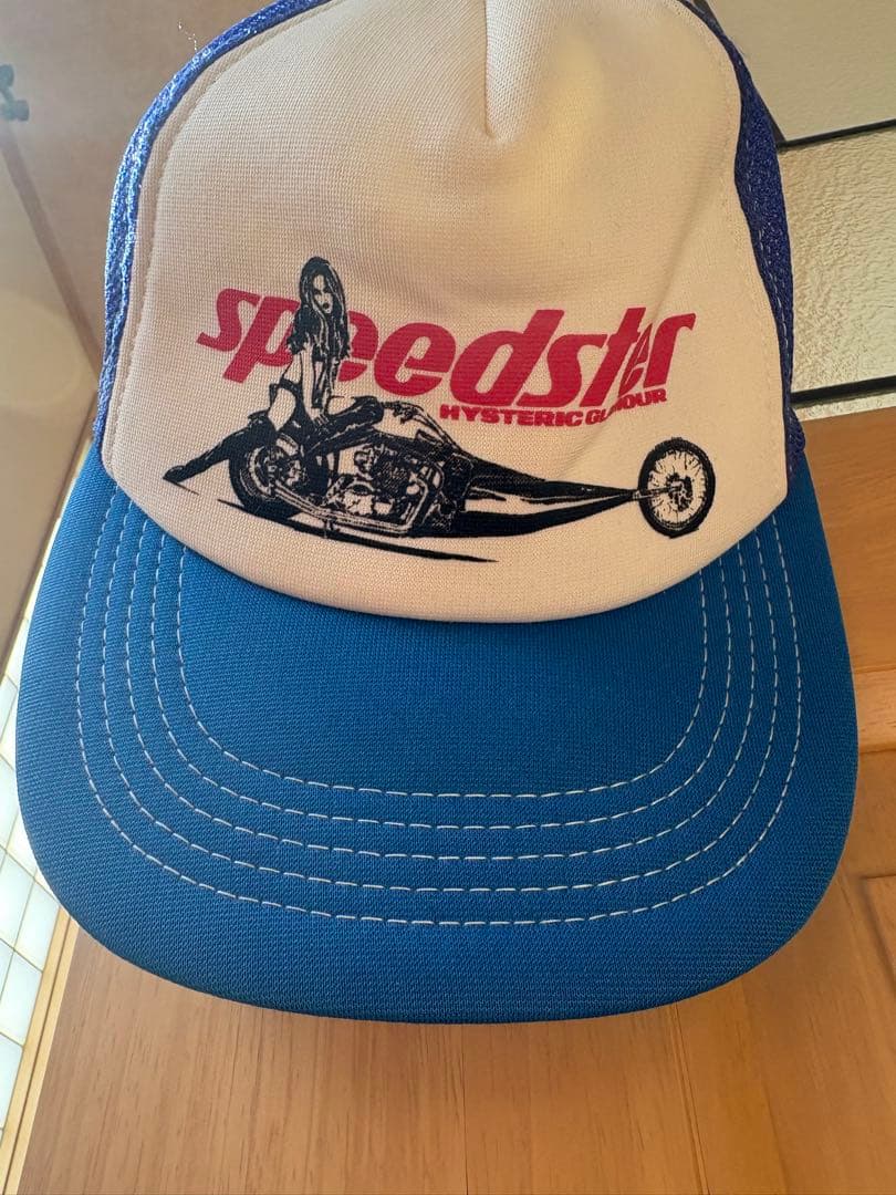 ヒステリックグラマー　スピードスターキャップブルー