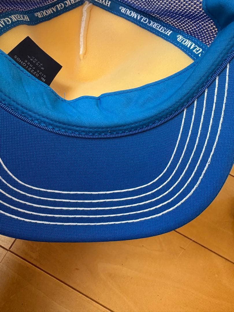 ヒステリックグラマー　スピードスターキャップブルー