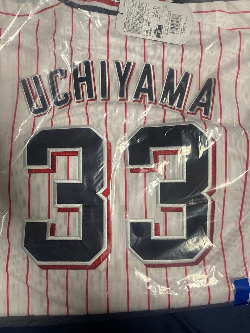 東京ヤクルトスワローズ　内山壮真　ユニフォーム XL