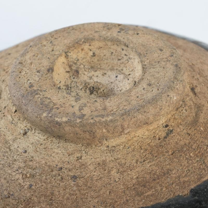 茶道具　楽吉左衛門　黒楽数印茶碗　V　9668