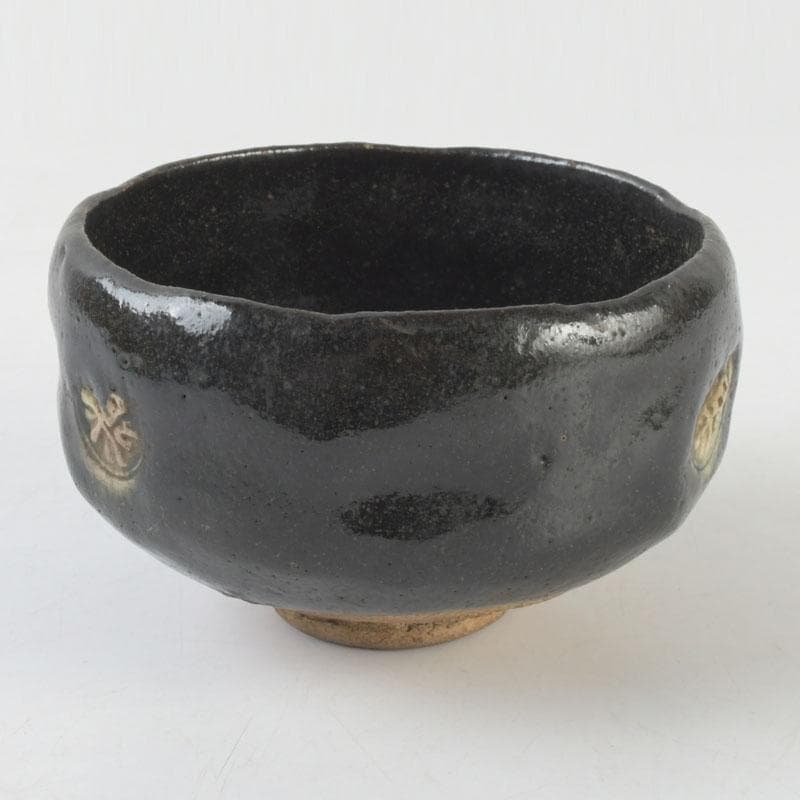 茶道具　楽吉左衛門　黒楽数印茶碗　V　9668