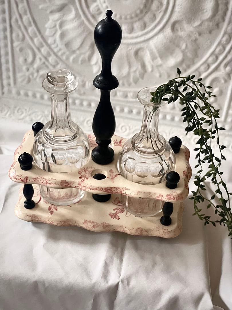 アンティーク♪オイルビネガーボトルスタンド