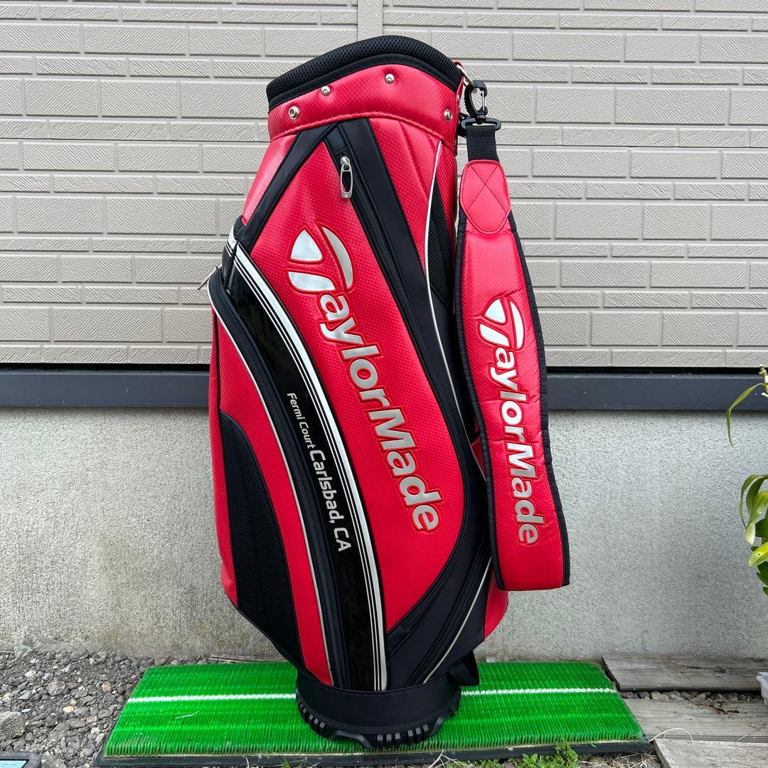 テーラーメイド Carlsbad,CA キャディバッグ 9型　レッド/ブラック