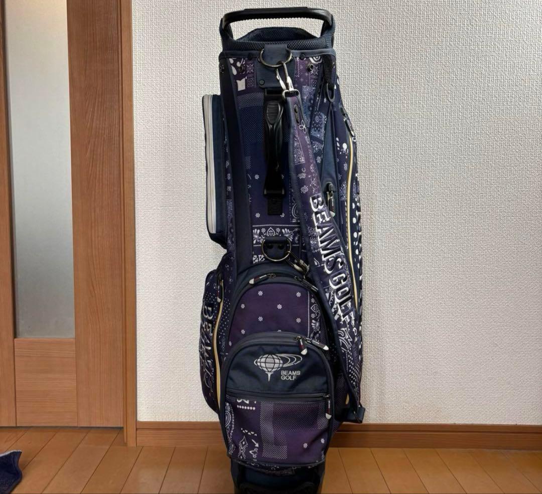 BEAMS GOLF キャディバッグ ネイビー