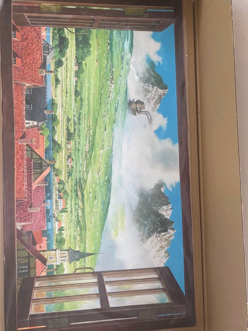 【値下げ】ジブリオリジナル壁窓「ハウルがくる町」