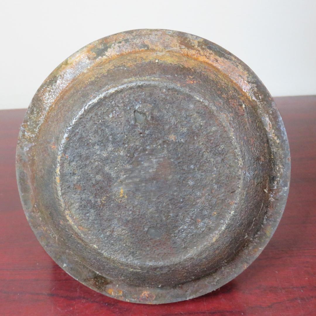 鉄瓶 鋳物 岩鋳 亀甲 錆あり 急須 茶道具 茶器 やかん 銘