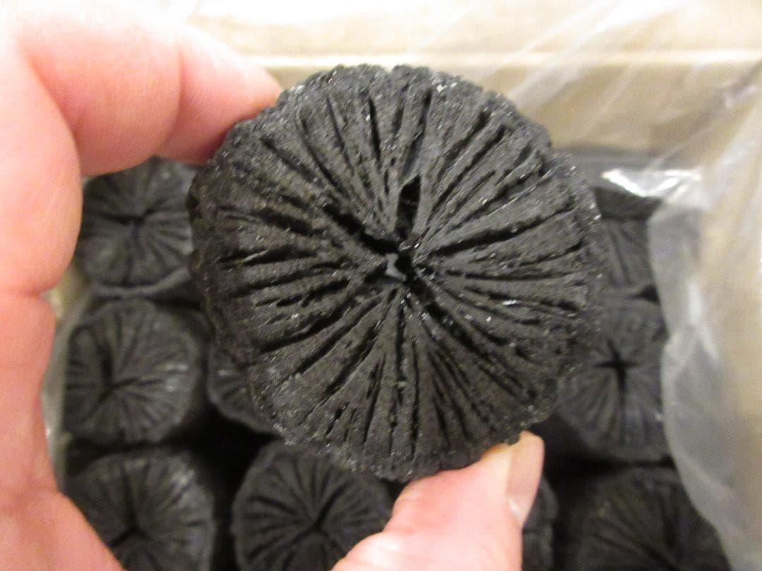 送料込【逢絢亭・新品】茶の湯炭 輪胴のみ 炉用 くぬぎ 約３キロ入り