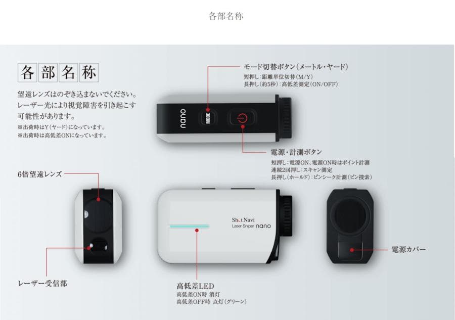 Shot Navi Laser Sniper nano ゴルフ レーザー 距離計