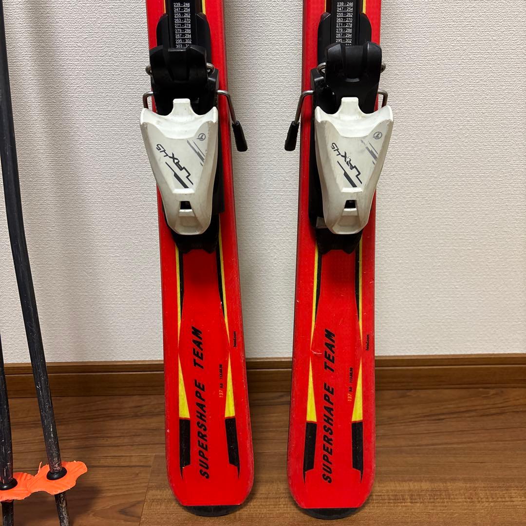 Head ジュニアスキー板　137cm +ストック付き