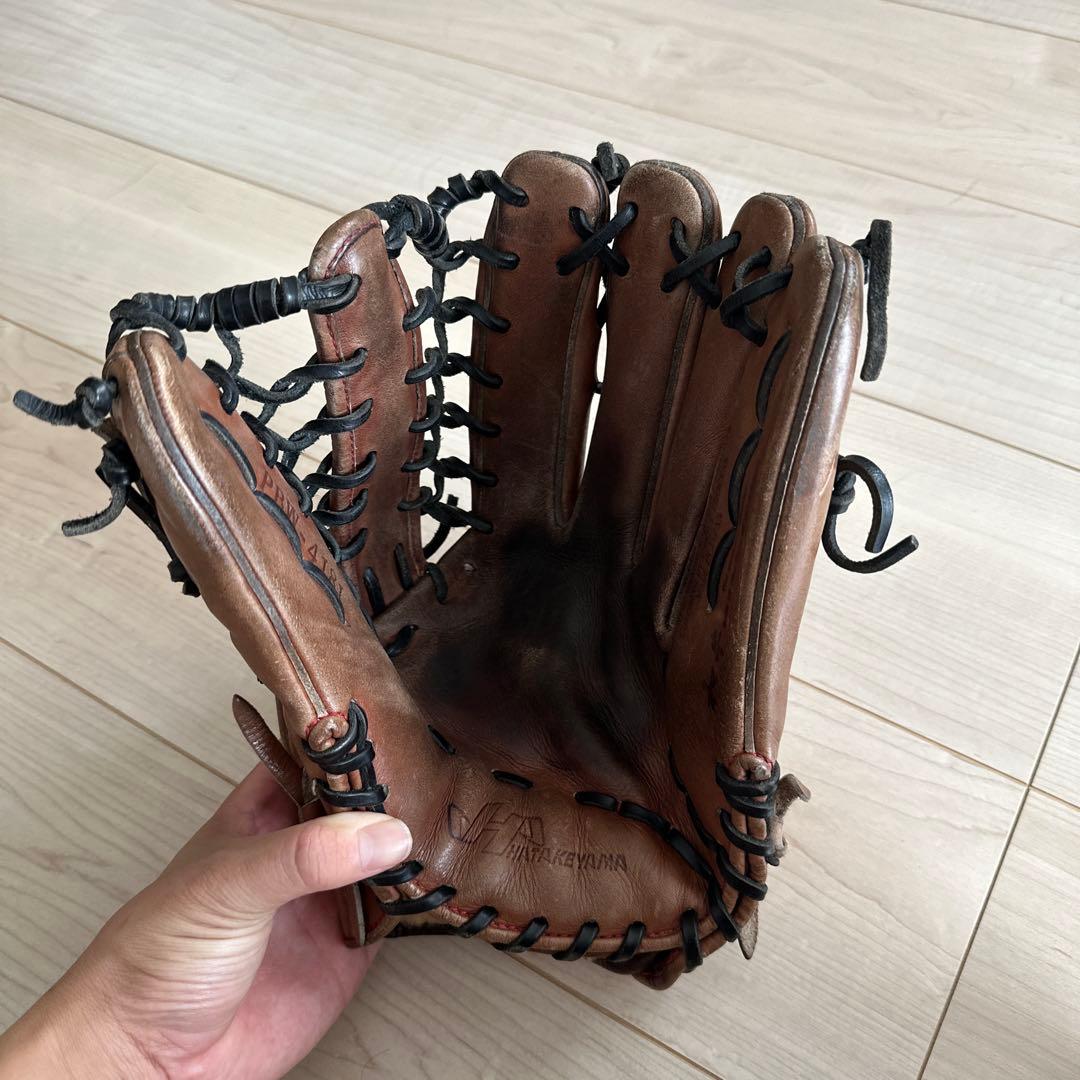 ハタケヤマ硬式外野手用グローブ ブラウン