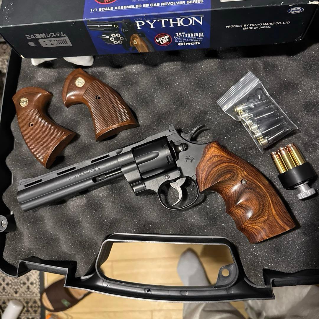 アルタモント 東京マルイ 木製グリップ コルトパイソン 6インチ