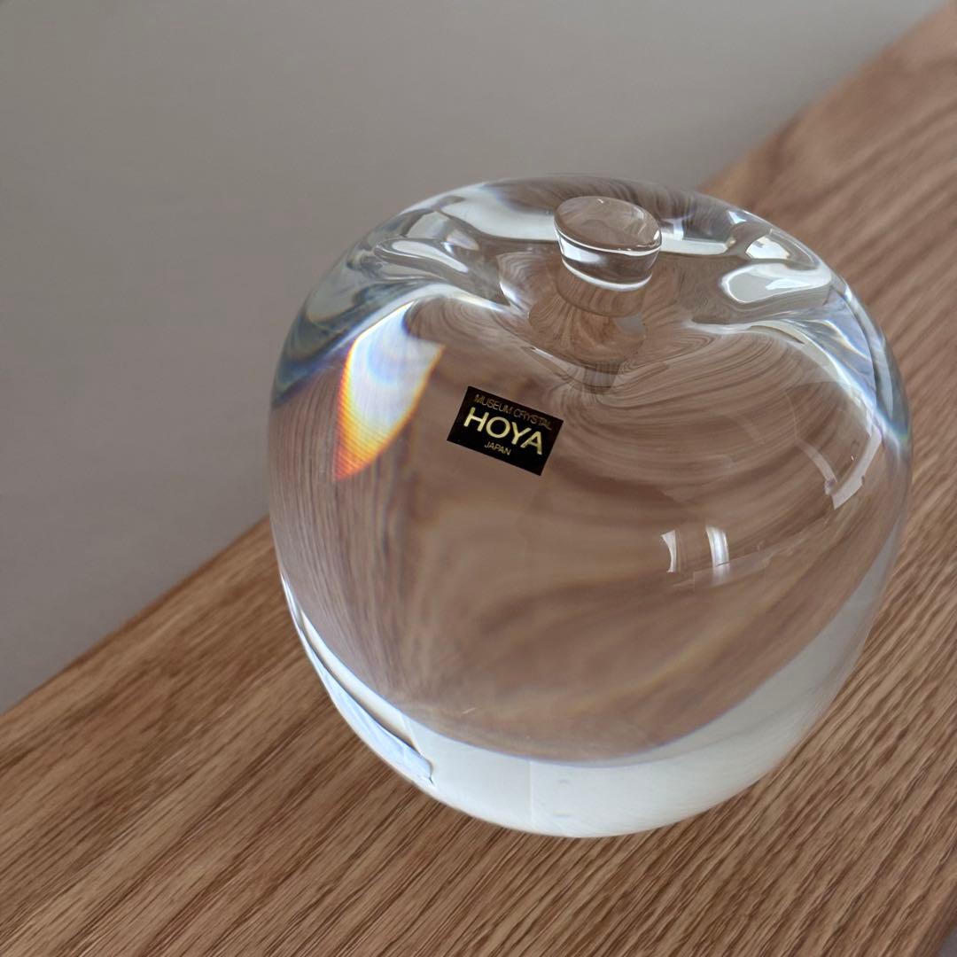 HOYA MUSEUM CRYSTAL りんご クリスタルガラス オブジェ