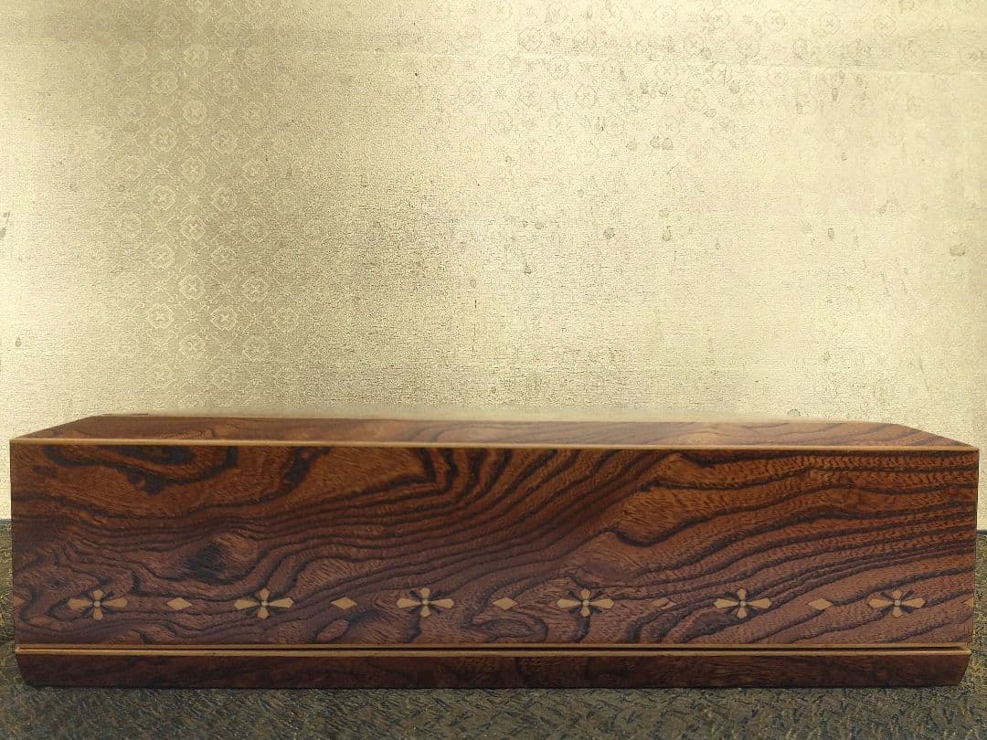 【お値下げしました！】欅造　木象嵌　色紙箱　常信