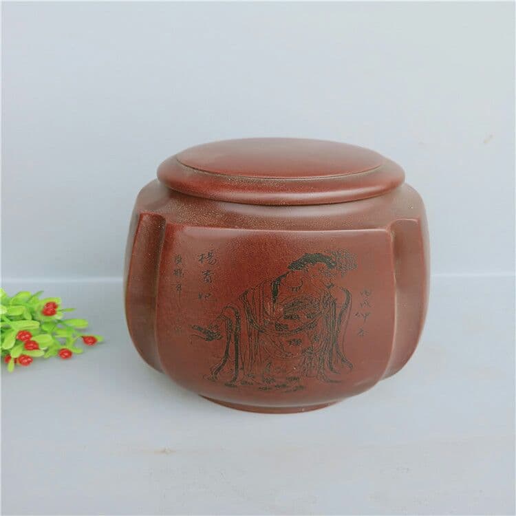 正統宜興紫砂（四大美女）の手作り茶缶