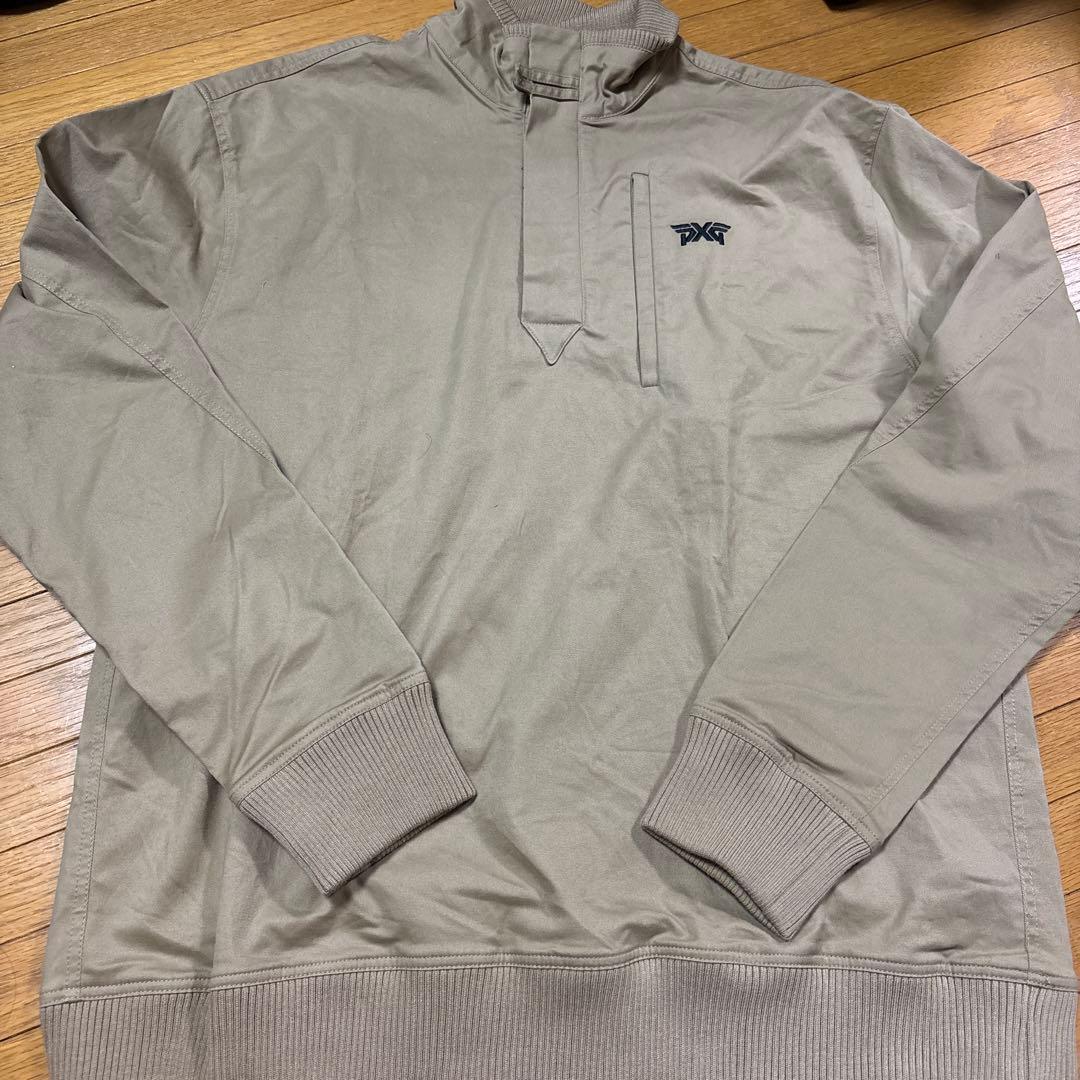 PXG ベージュ ハーフジップ ジャケット　XL