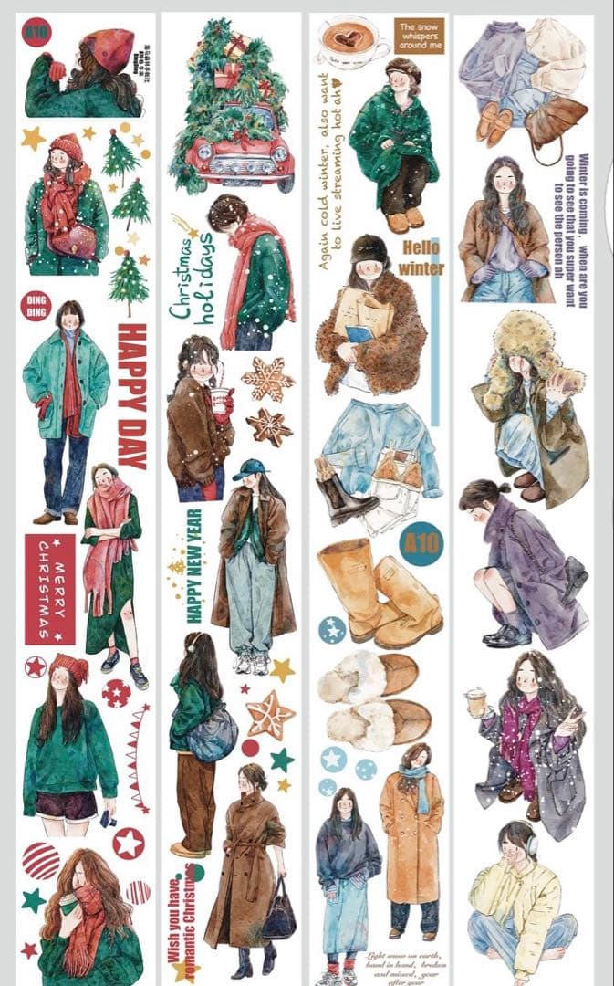 ⭐️SALE⭐️DingDing《冬来》海外マスキングテープ　マステ 【2010】