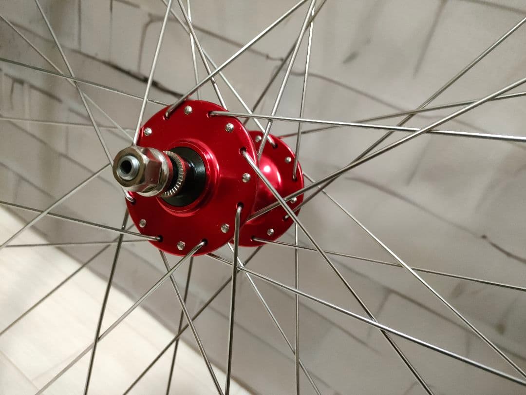 ピスト 700C 前後ホイール 車輪 XR-240 レッド 新品未使用