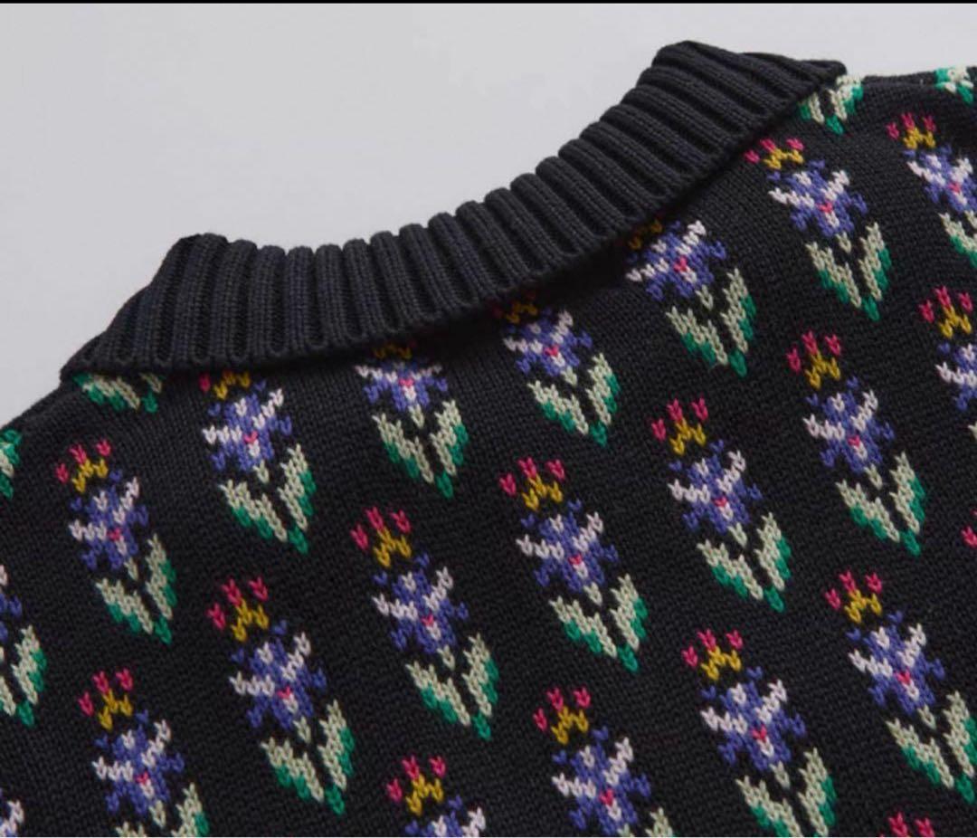 ジヨン GD G-DRAGON ジードラゴン 花柄ジャカードニットカーディガン