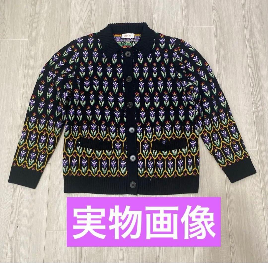 ジヨン GD G-DRAGON ジードラゴン 花柄ジャカードニットカーディガン