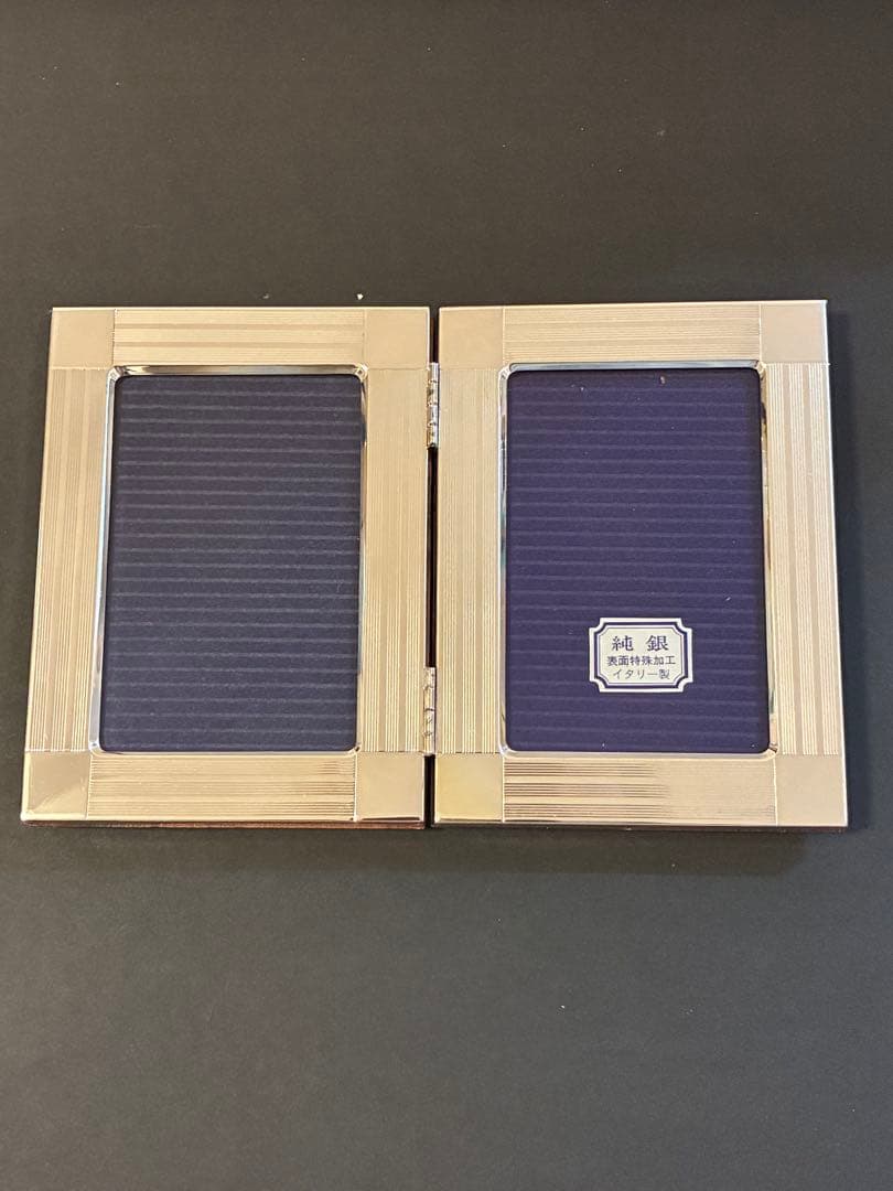 希少 DEL CONTE 純銀 フォトフレーム 両開き 2面 925刻印