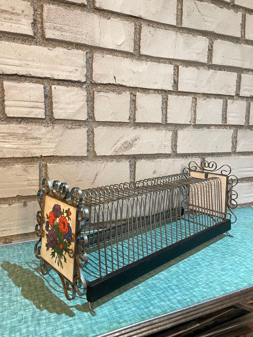 昭和レトロ　レコードラック　ヴィンテージ　アイアン