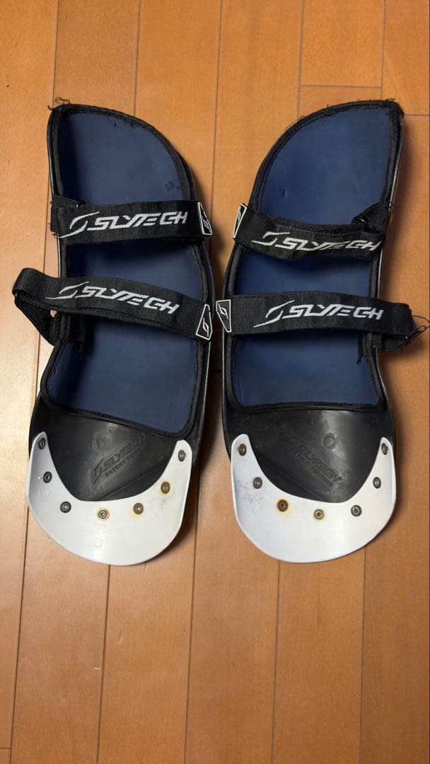 Slytech スキー用プロテクター ブラック/ホワイト レガース カーボン