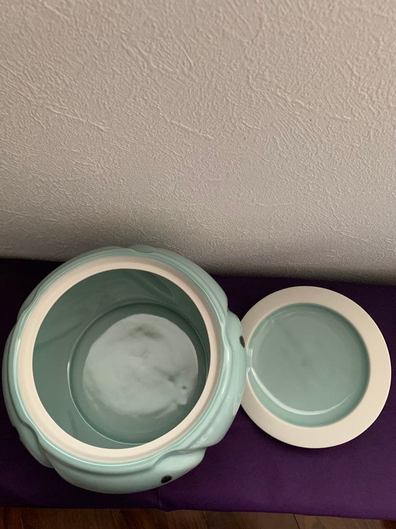 飛青磁捻梅水指　英治作　水差し　寿づか窯　希少　水差