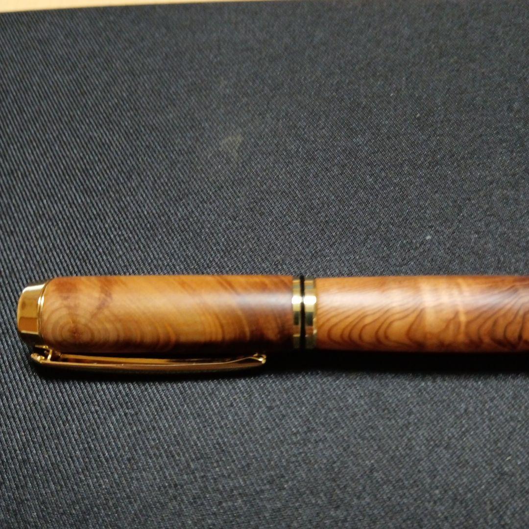 銘木屋久杉　光明、油木　万年筆