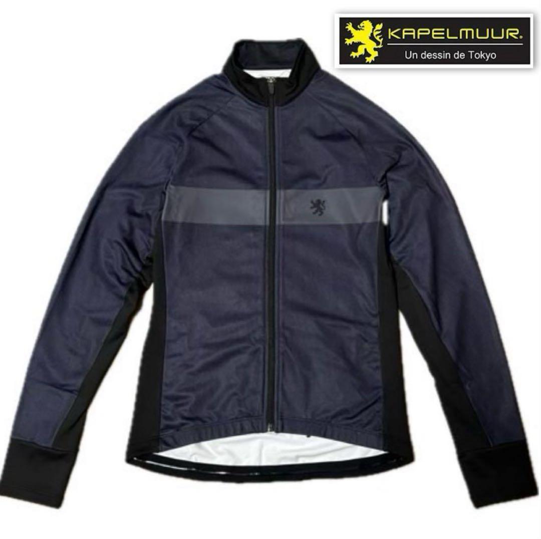 ■新品■　カペルミュール　M　サイクルジャケット　ボーダーデニムプリント　裏起毛