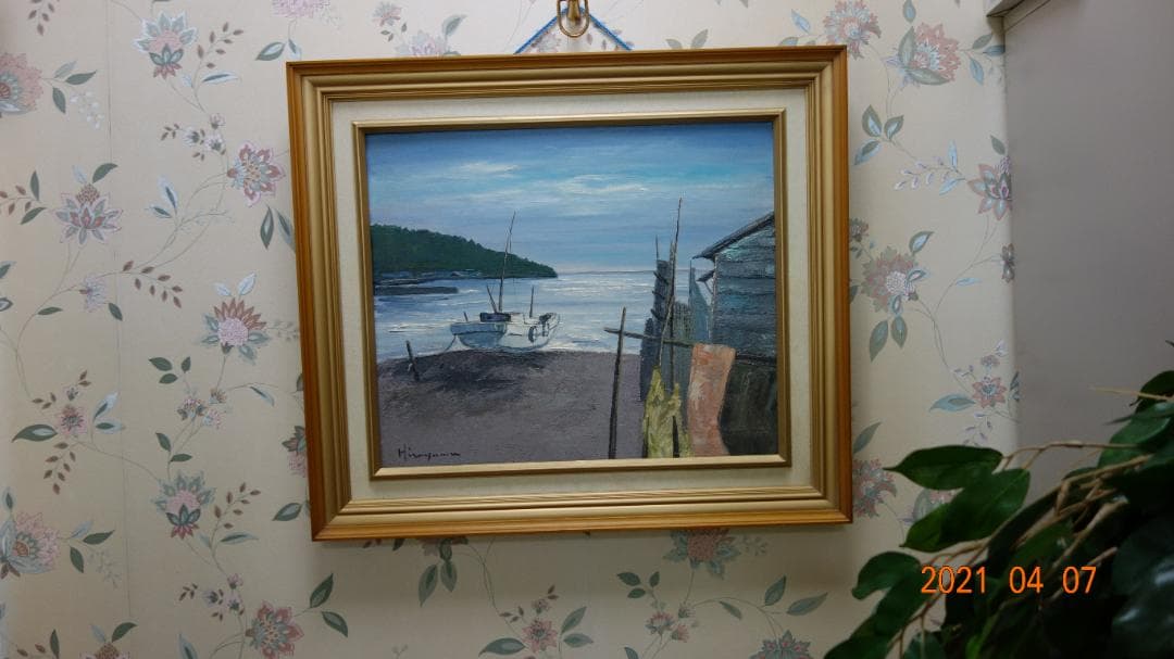 絵画 平山 講平「浜」F8号