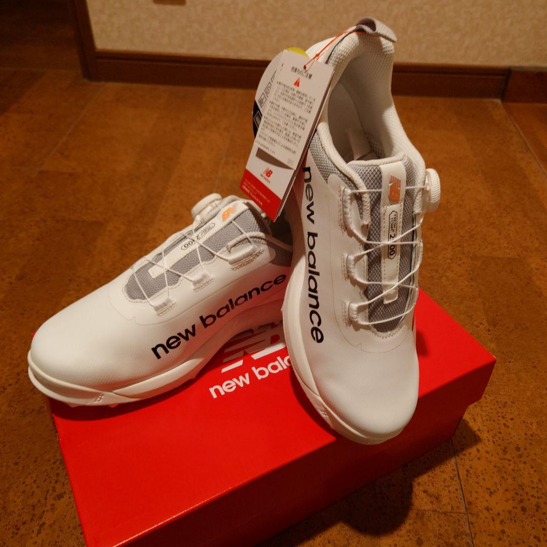 ひ-さん　new balance BOA ゴルフシューズ ホワイト