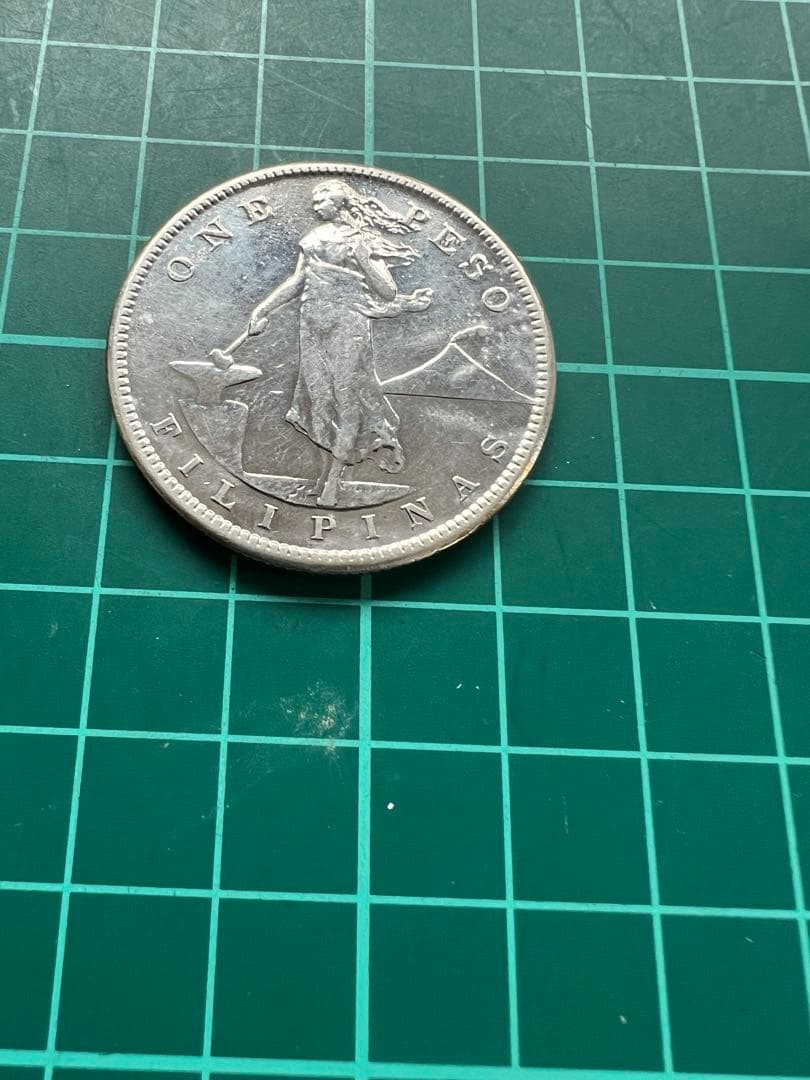 外国銀貨　フィリピン1P銀貨　1908年