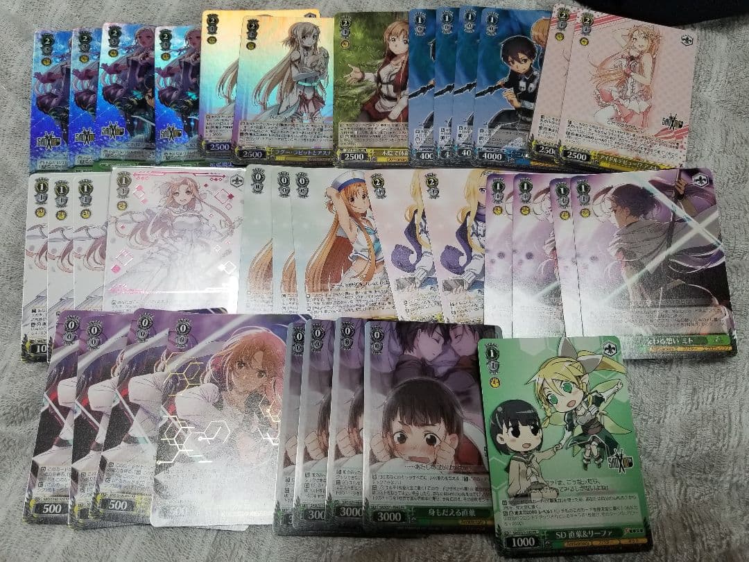 ヴァイスシュヴァルツ　SAO　RR以下4コン　新弾4弾分　プロモ付