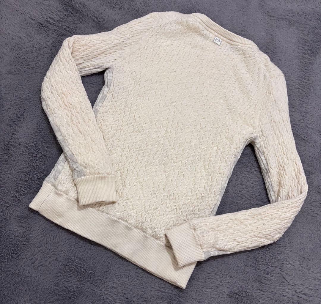 【美品】ZOY ゾーイ　ゴルフウェア　長袖ニット　羊毛100％　サイズ40 白