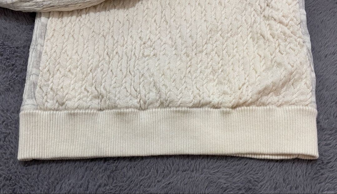 【美品】ZOY ゾーイ　ゴルフウェア　長袖ニット　羊毛100％　サイズ40 白