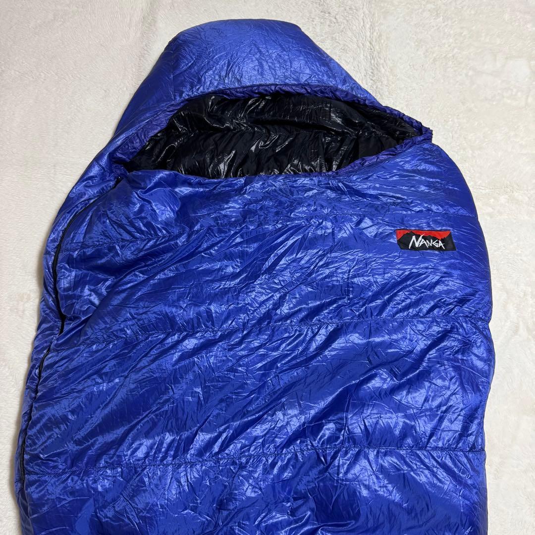 美品NANGA ダウンシュラフ　オーロラテックス600DXブルー