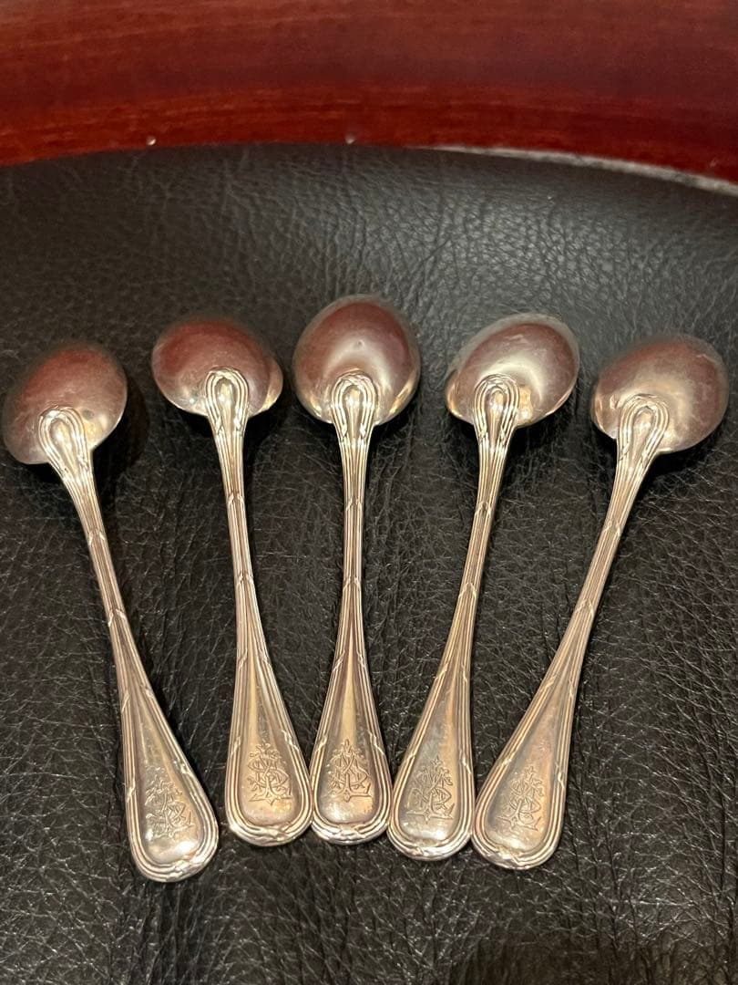 ピュイフォルカ　純銀製　950 フランス　アンティーク　5本セット　スプーン