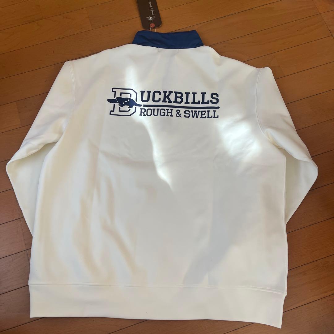 rough&swell DUCKBILLS ジップアップシャツ ホワイト　L