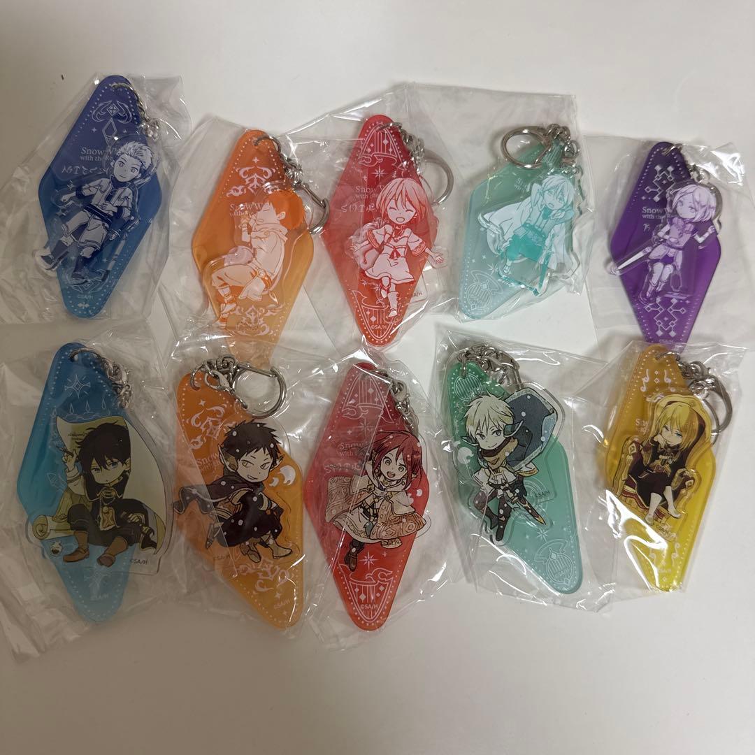 赤髪の白雪姫　漫福ガチャ　モーテルキーホルダー　白雪　ゼン　オビ　木々　ミツヒデ