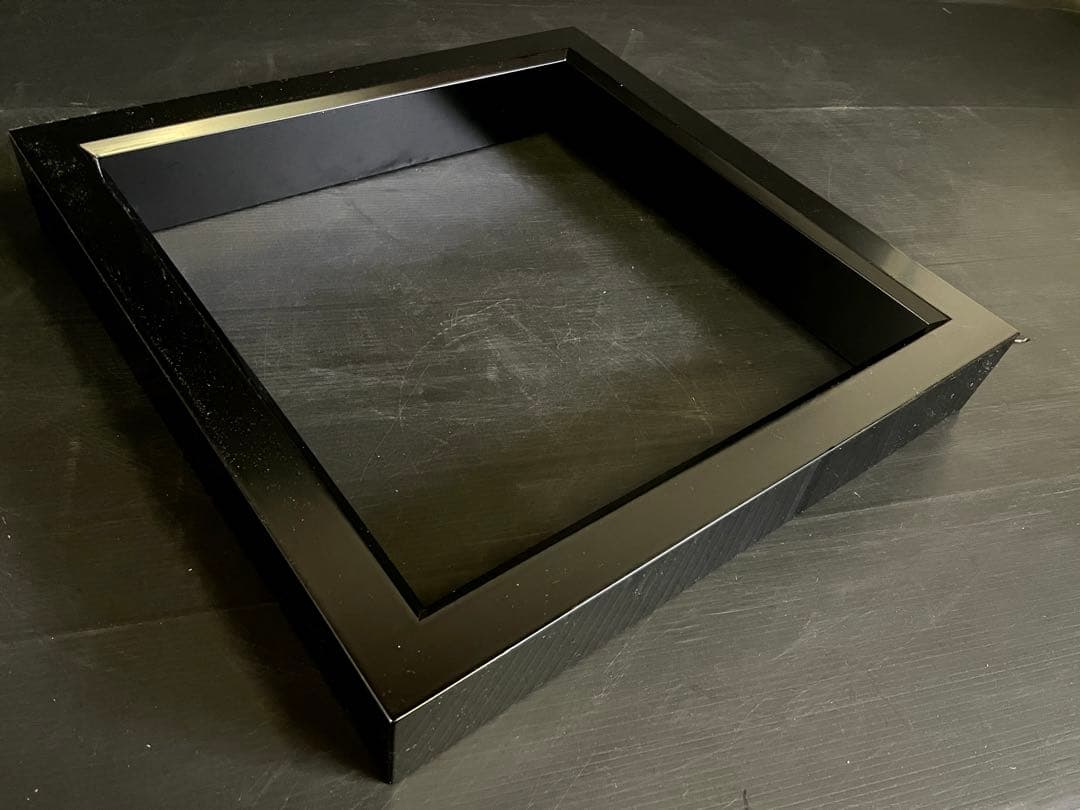 【美品】「祖」 真塗 炉縁 塗師 浄白 共箱 茶道具 (25E)